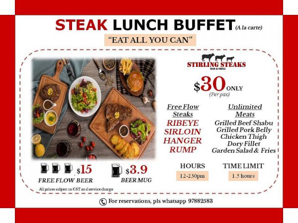 Steak Lunch Buffet Menu