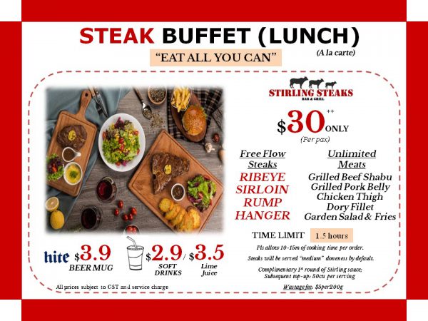 Stirling Steaks Lunch Buffet
